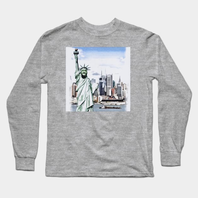 Manjot of Liberty Long Sleeve T-Shirt by Aussie NFL Fantasy Show